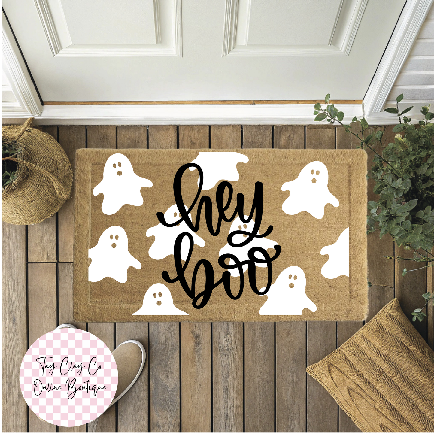 HEY BOO DOORMAT